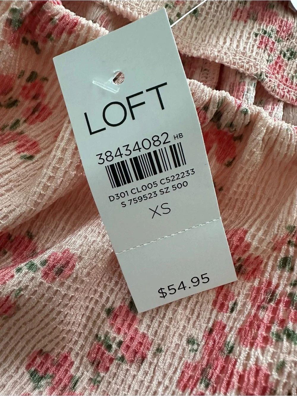 LOFT Pink Floral Puff Sleeve Blouse